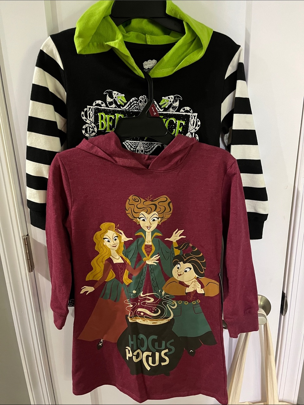 Hocus Pocus & Beetlejuice Girls' Hooded  Dresses size 6/6x BUNDLE New